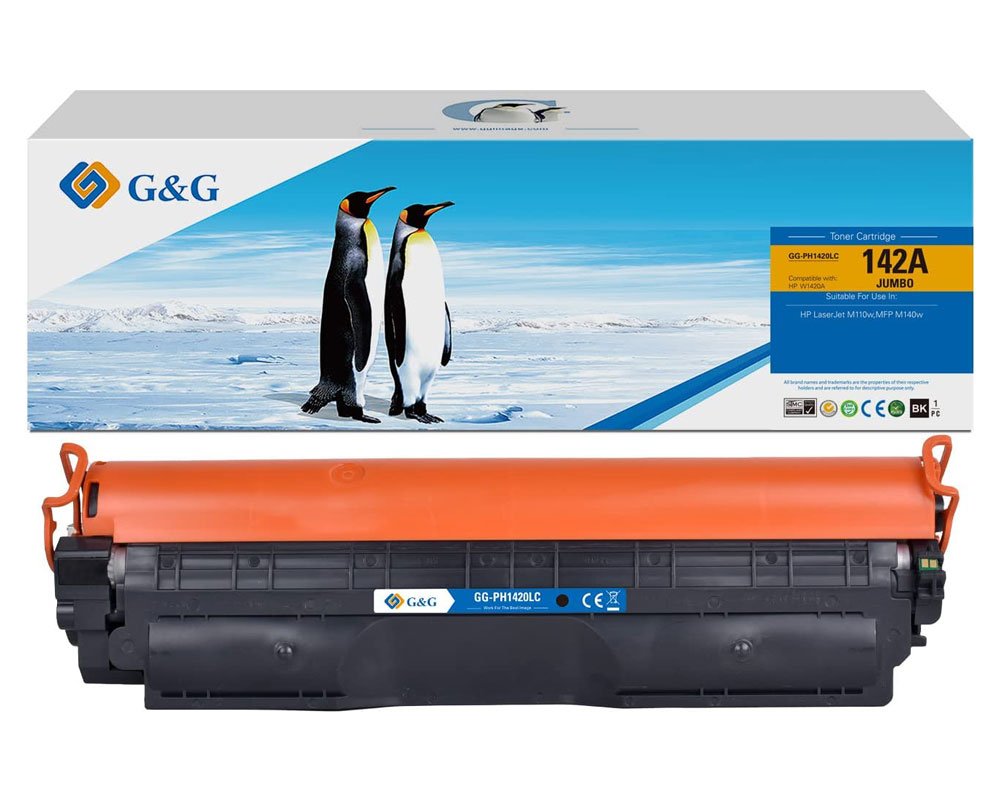 Kompatibel mit HP 142A/W1420A XL Toner mit Chip 2.000 Seiten G&G