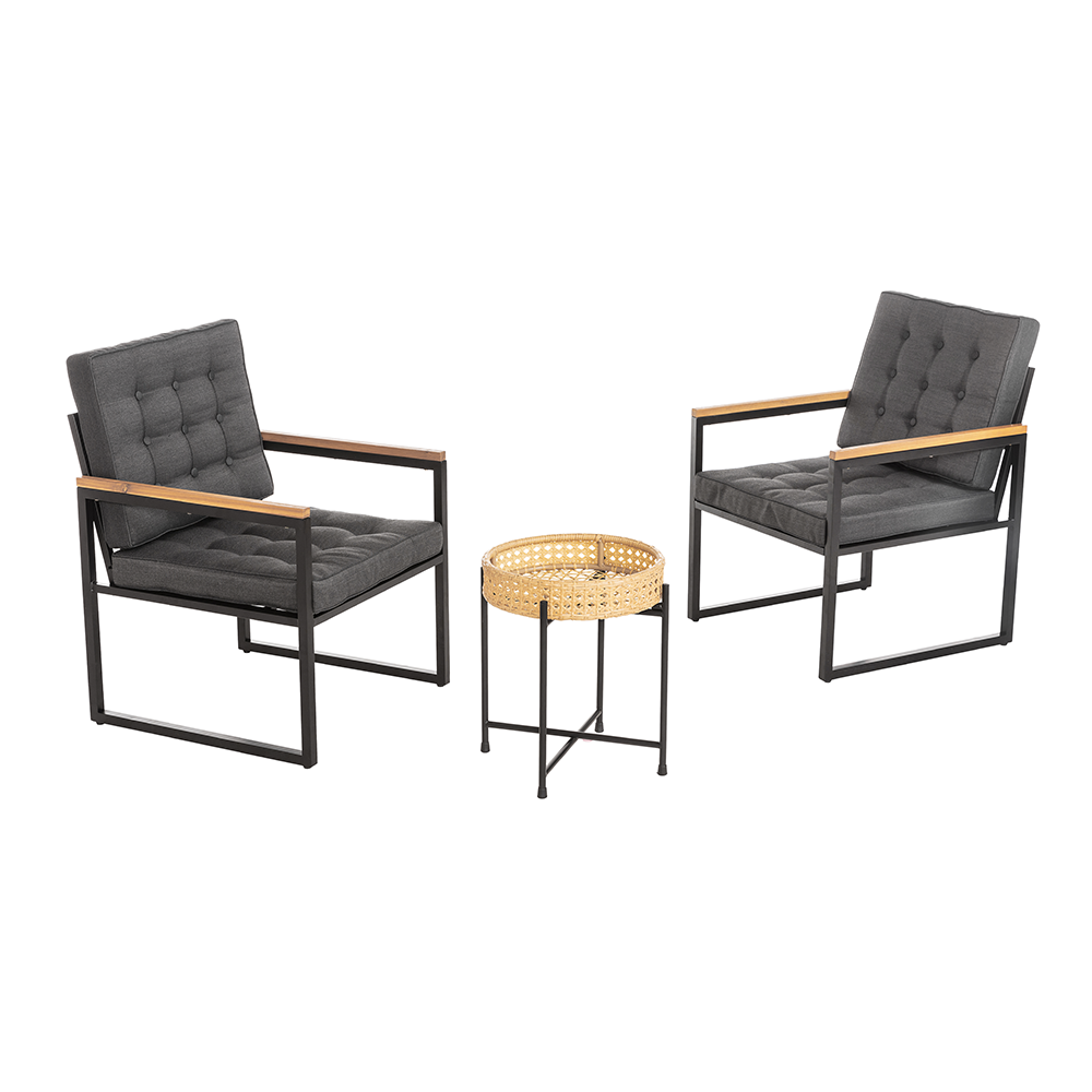 7tlg. Bistro-Set inkl. Kissen 