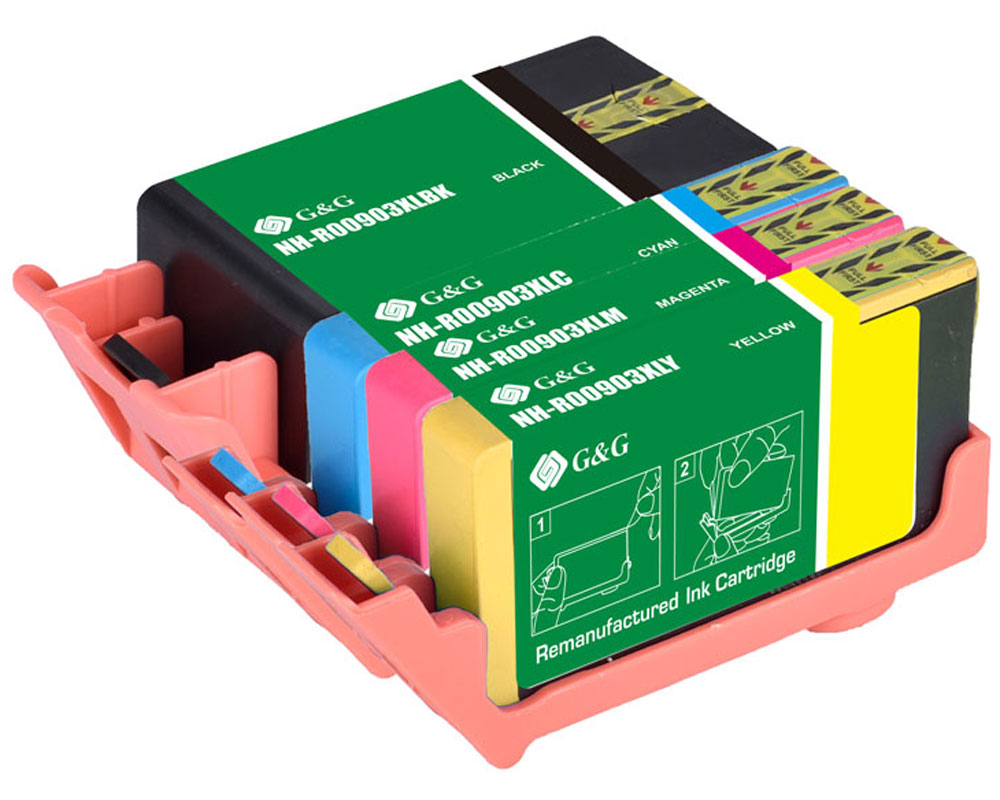 Kompatibel mit HP 903XL/3HZ51AE Druckerpatronen 4er-Set BK/C/M/Y G&G