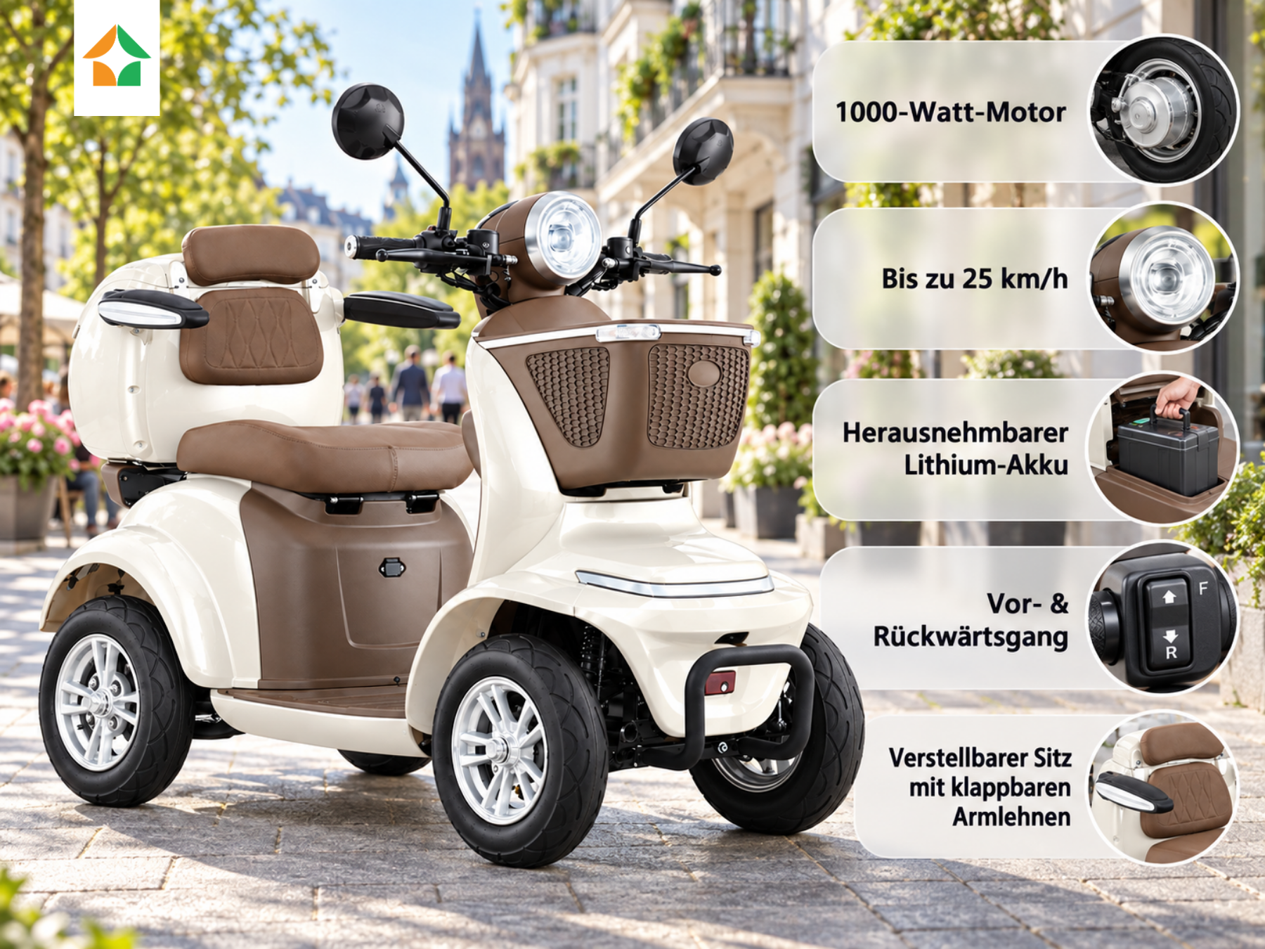Lunar Q PREMIUM - 25 KM/H Lithium Beige