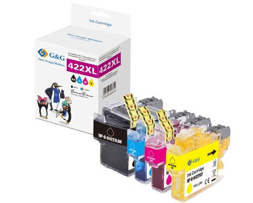 4x Brother LC422XL kompatible Patronen Schwarz/Cyan/Magenta/Gelb