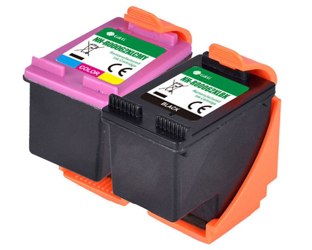 Kompatibel mit HP 62XL Druckerpatronen Multipack Schwarz + Color G&G