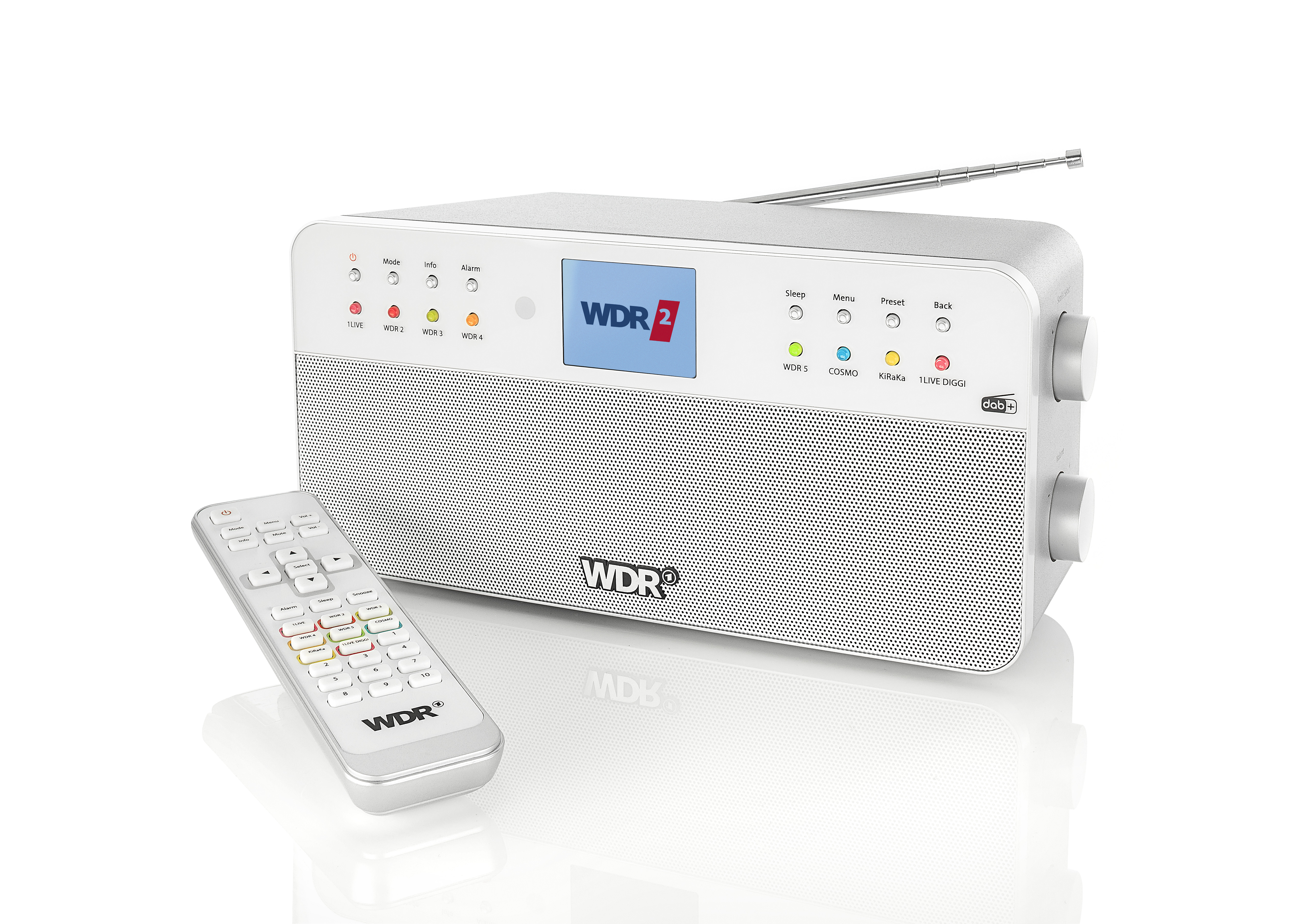 Dual WDR DAB+ Radio mit 8 WDR-Festspeichertasten, Bluetooth und Fernbedienung