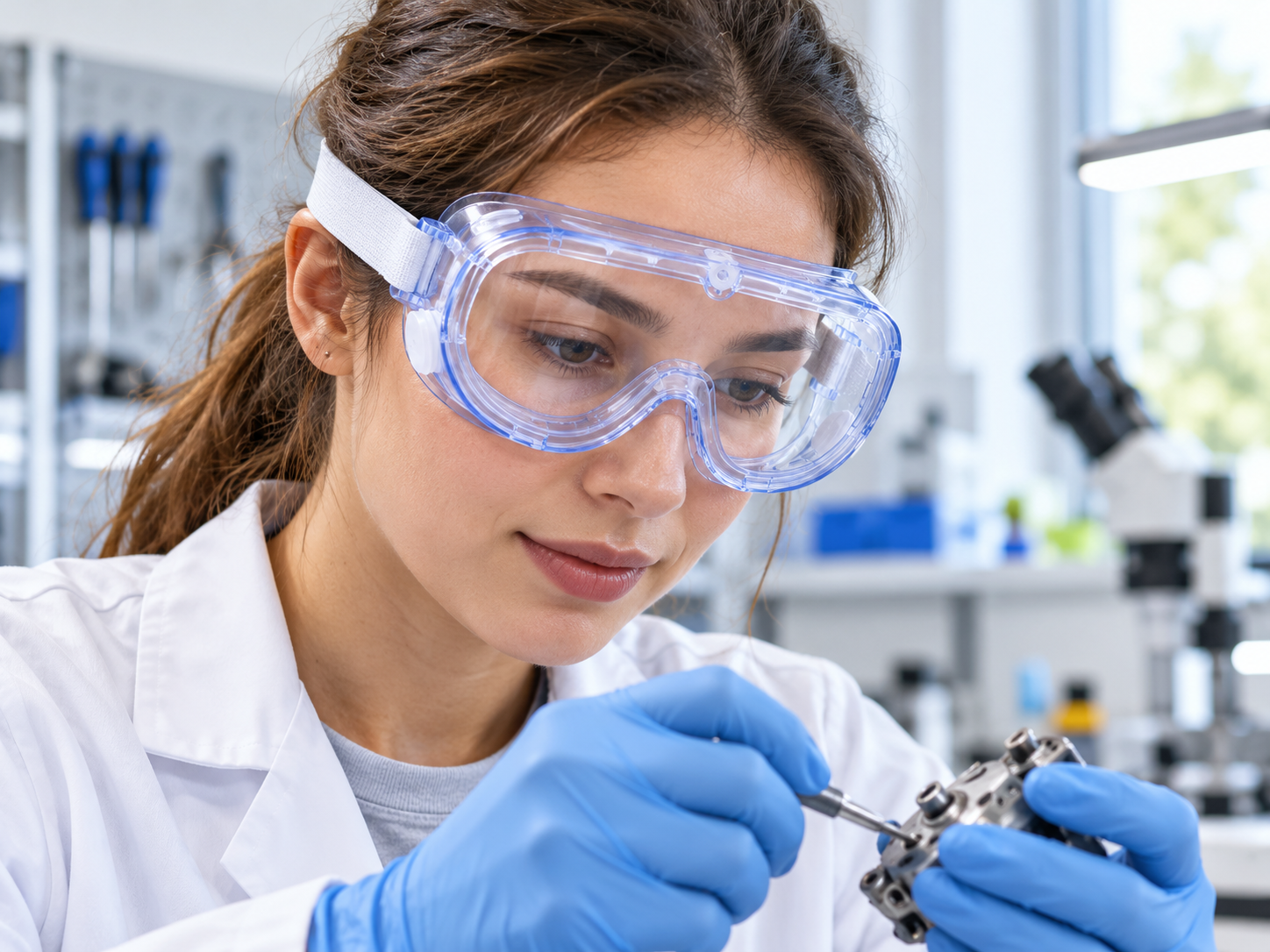 Schutzbrille mit UV400 – Transparente Sicherheitsbrille mit Anti-Beschlag