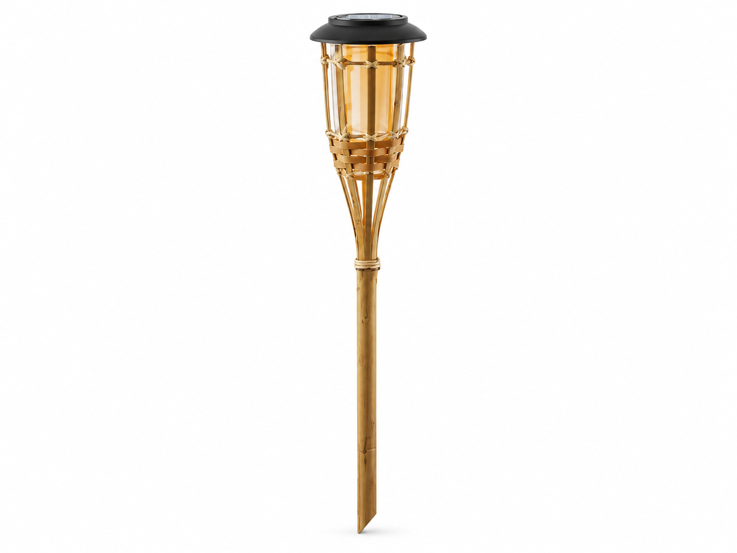 Solar-LED-Bambusfackel 61 cm mit Flammeneffekt