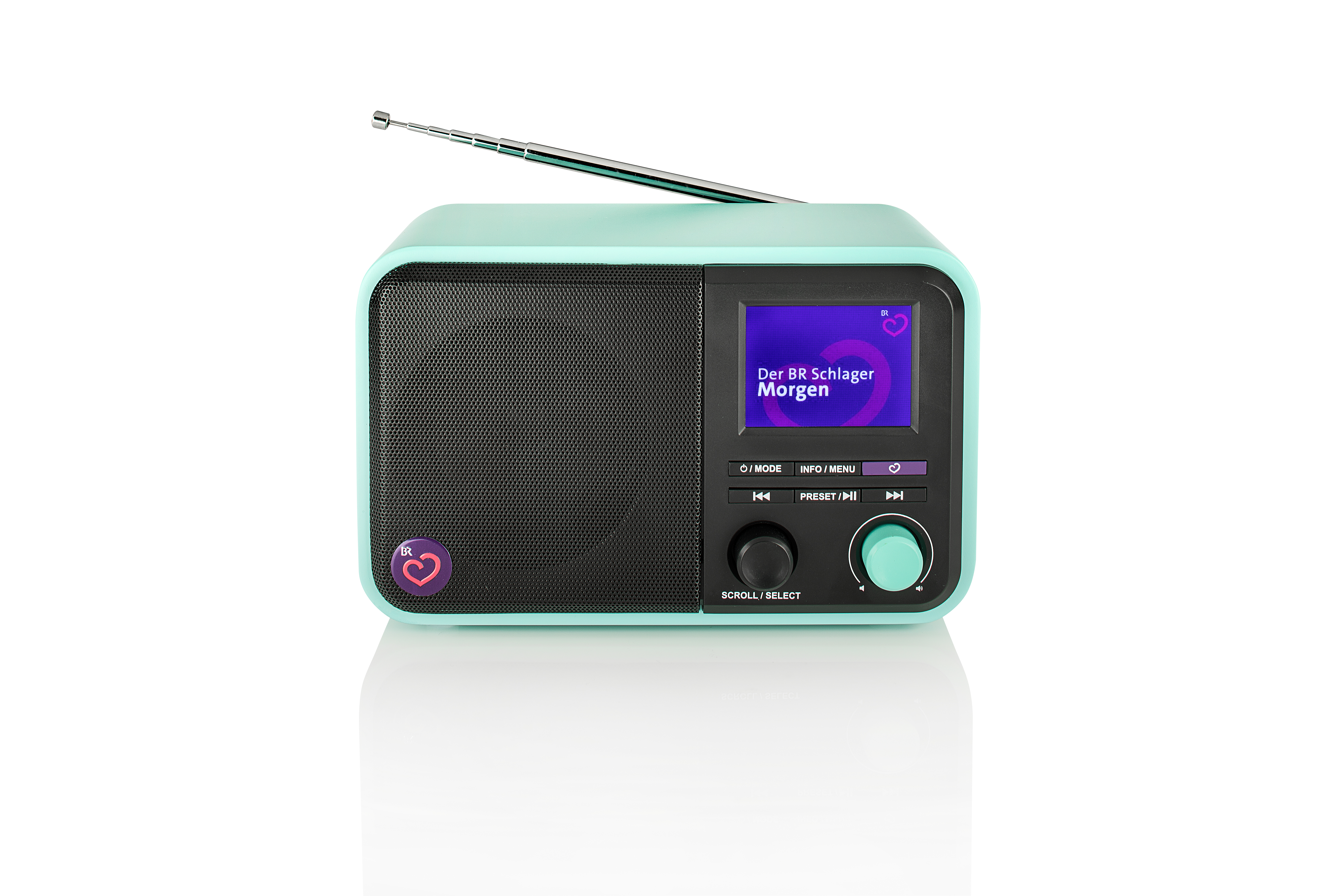 Dual BR Schlager DAB+ Radio mit Bluetooth, Akku und Festspeichertaste
