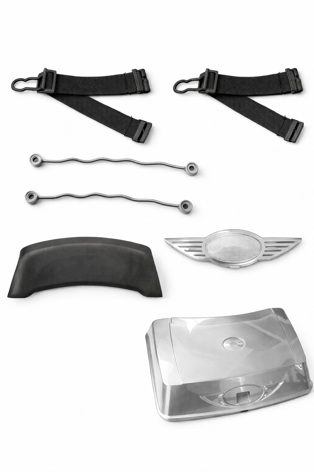 Heck-Staubox mit Rückenlehne passend für Elektromobil P1000 & P4000 - Grau