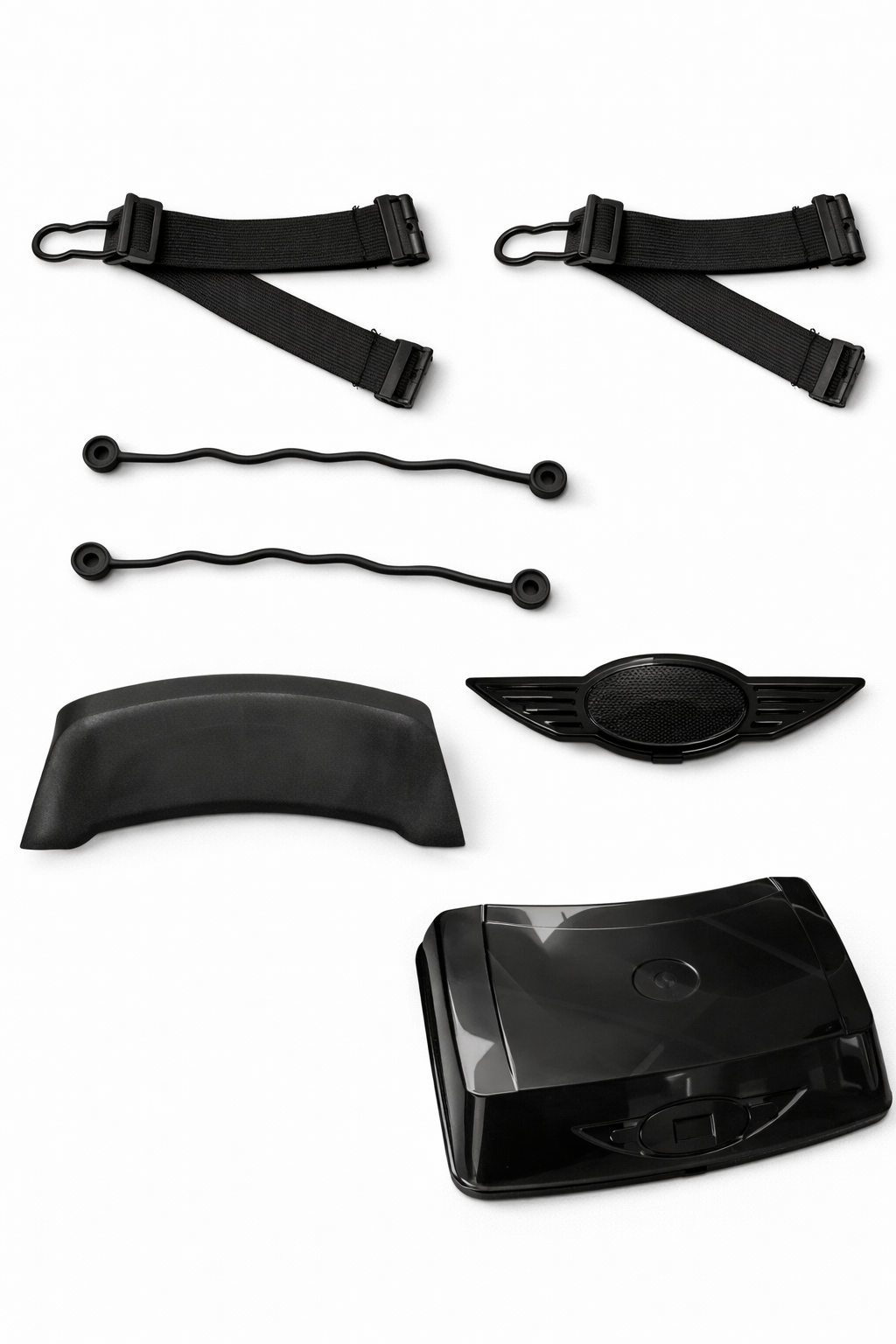 Heck-Staubox mit Rückenlehne passend für Elektromobil P1000 & P4000 - Schwarz