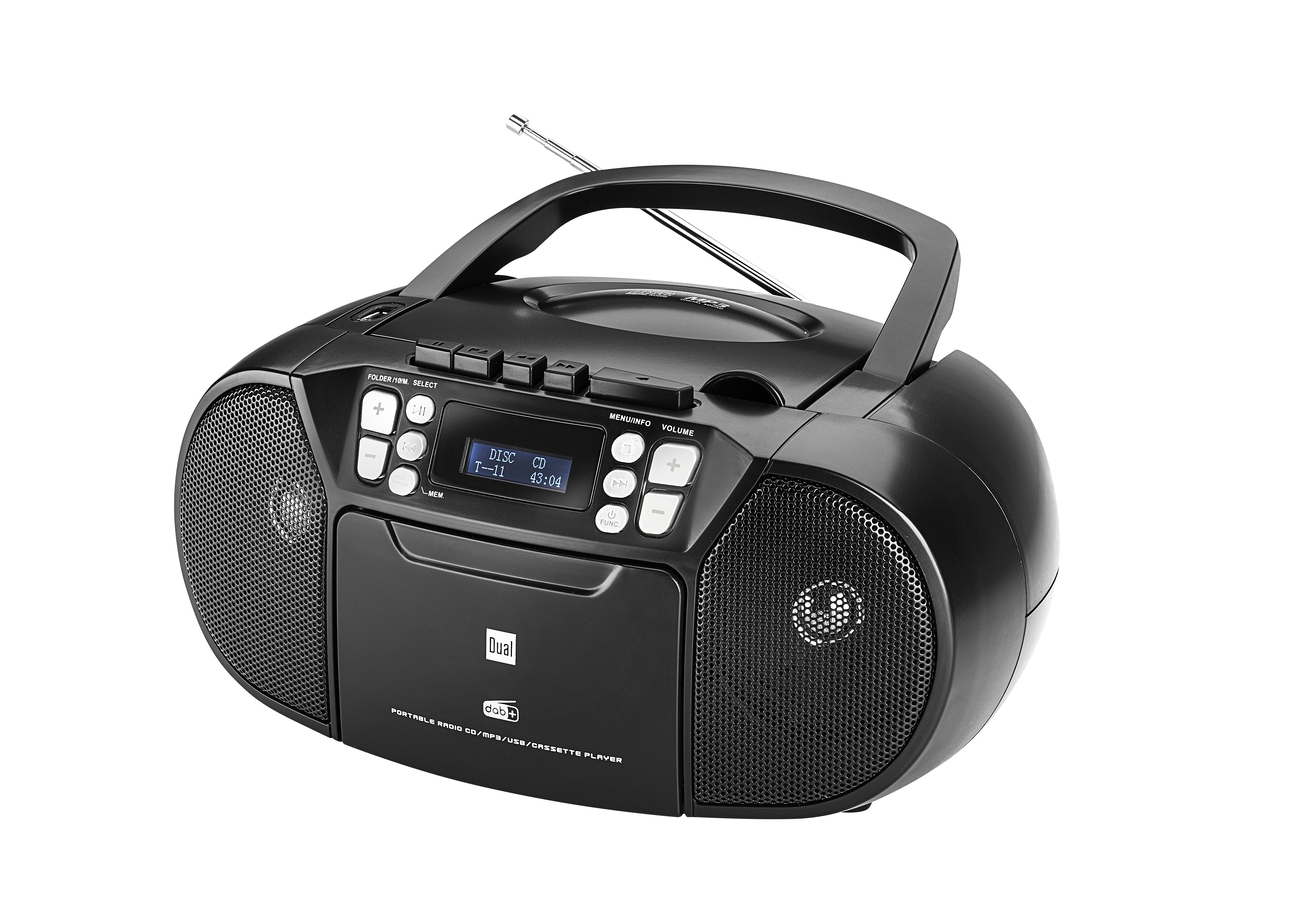 Dual DAB-P 210 DAB+ CD-Boombox mit Kassette und USB - Schwarz