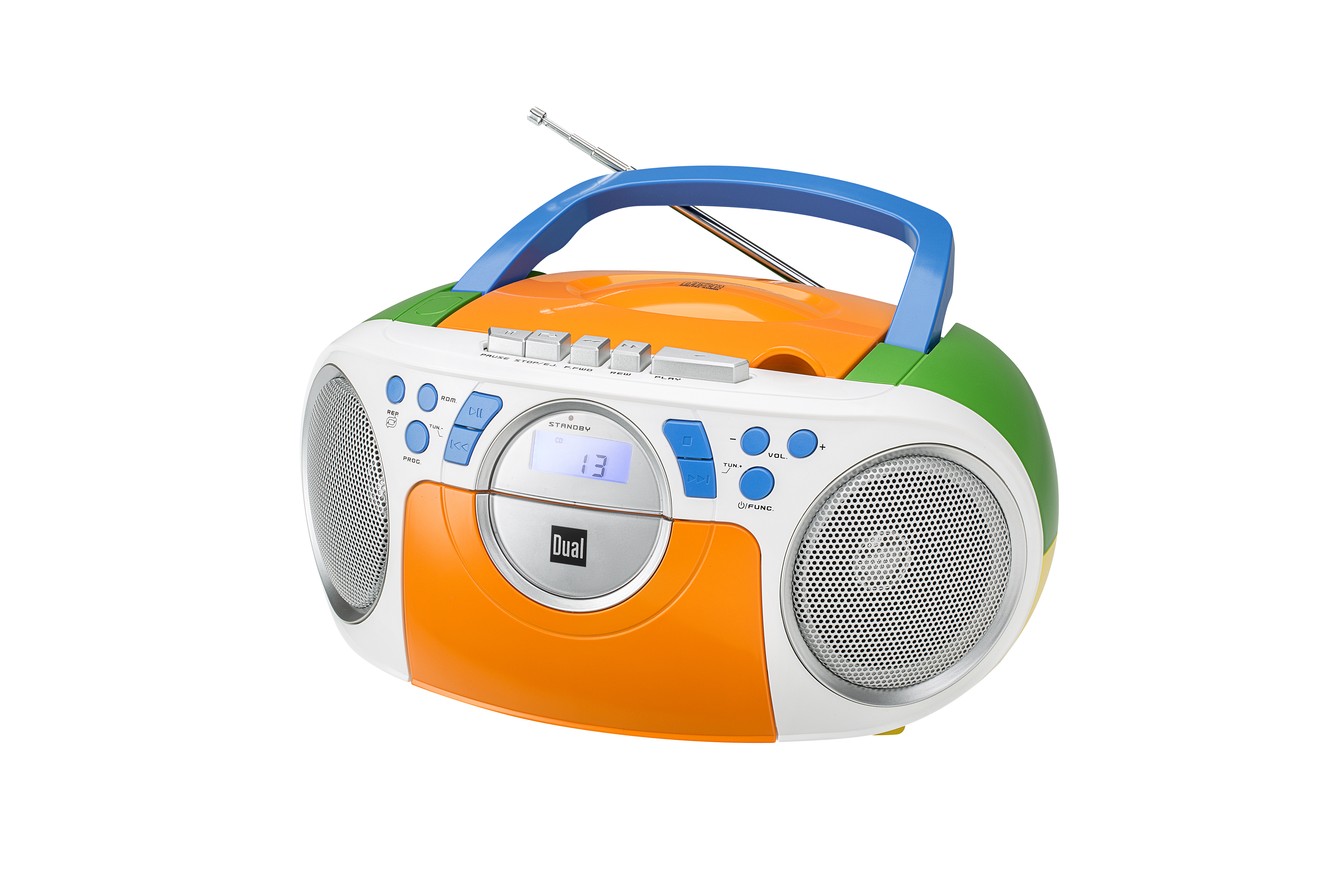 Dual P 70 portable CD-Boombox mit Radio und Kassette - Bunt