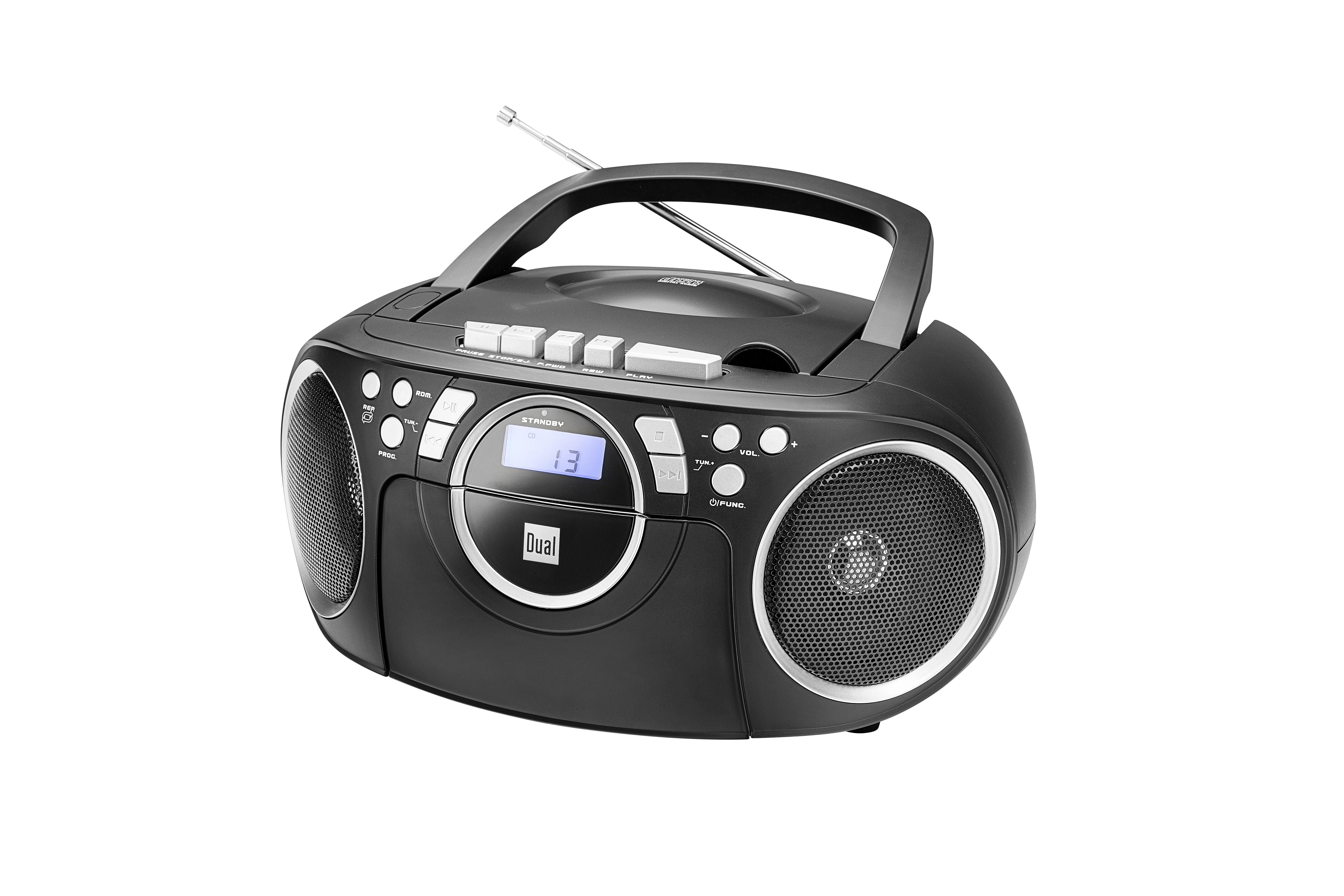 Dual P 70 portable CD-Boombox mit Radio und Kassette - Schwarz