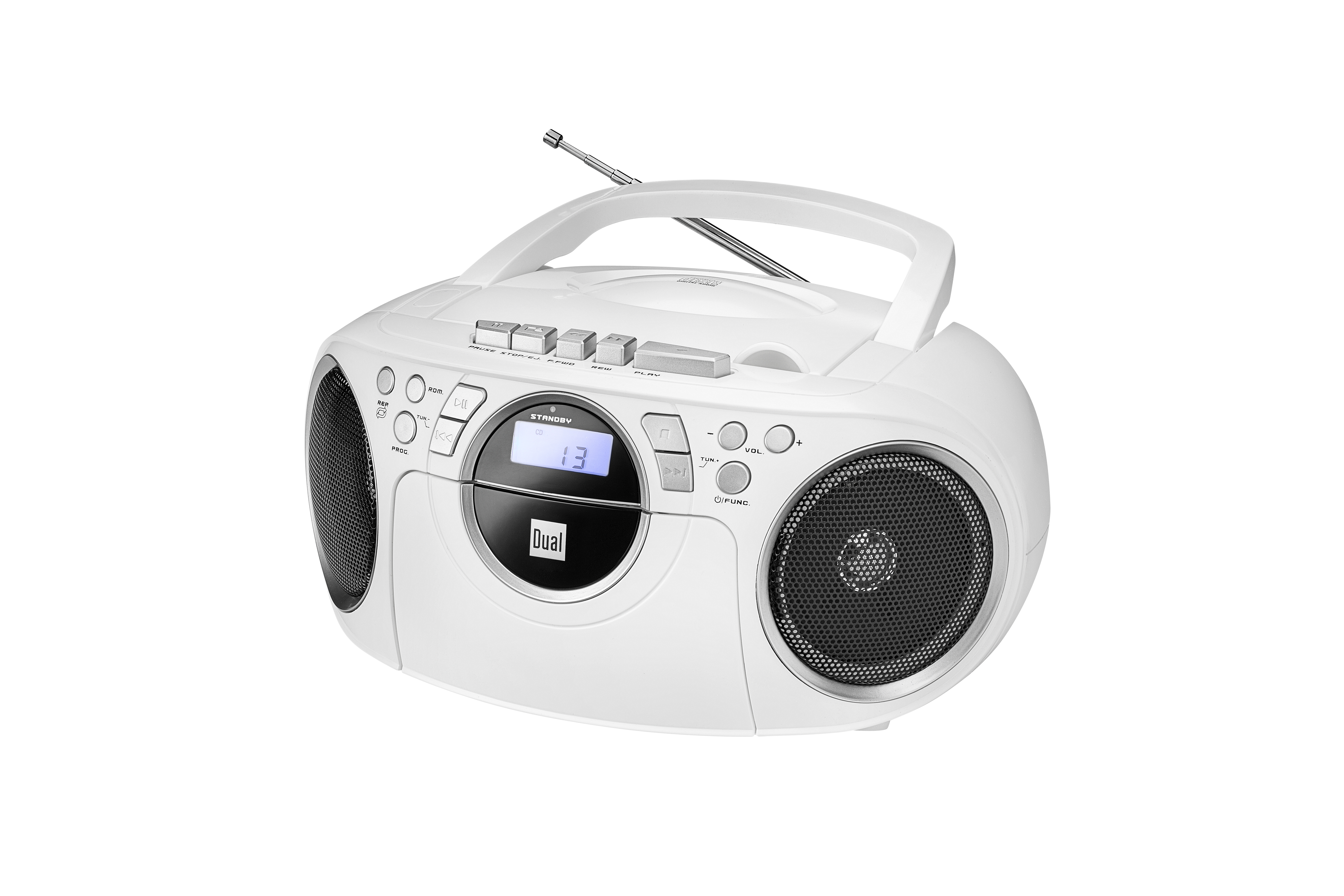 Dual P 70 portable CD-Boombox mit Radio und Kassette - Weiß