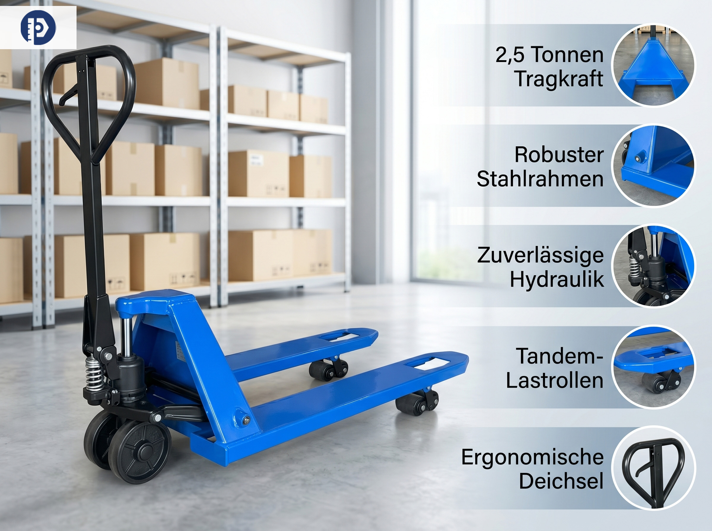 Werkzeuge Paletten Hubwagen 2.5T 2.5T Hydraulic Hand Forklifts