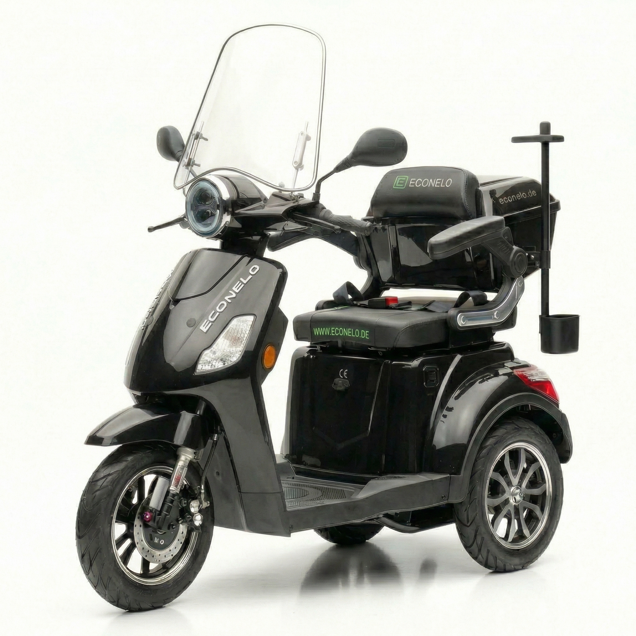 E-Seniorenmobil Denia P1000 L, Lithium-Akku, 3-Rad, 1000 Watt, Schwarz