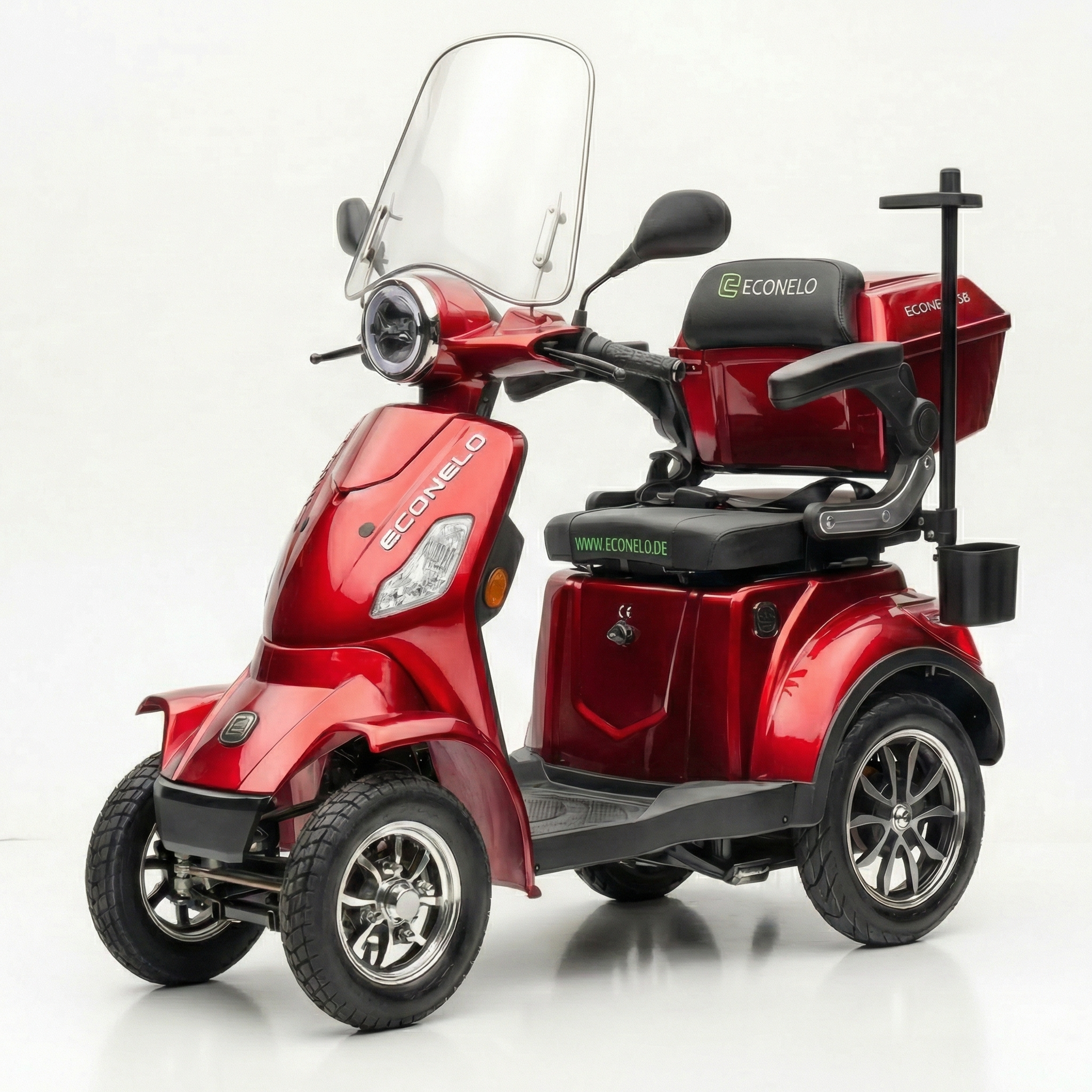  E-Seniorenmobil Venezia Lithium-Akku, 4-Rad, 1000 Watt, Rot