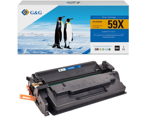 HP 59X CF259X kompatibler XL-Toner 10.000 Seiten mit Chip G&G