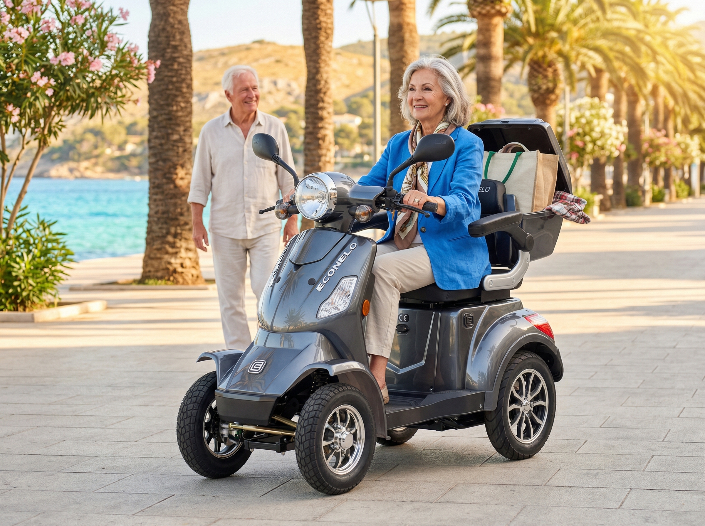E-Seniorenmobil Voltrixx, Blei-Akku, 4-Rad, 1000 Watt, Grau