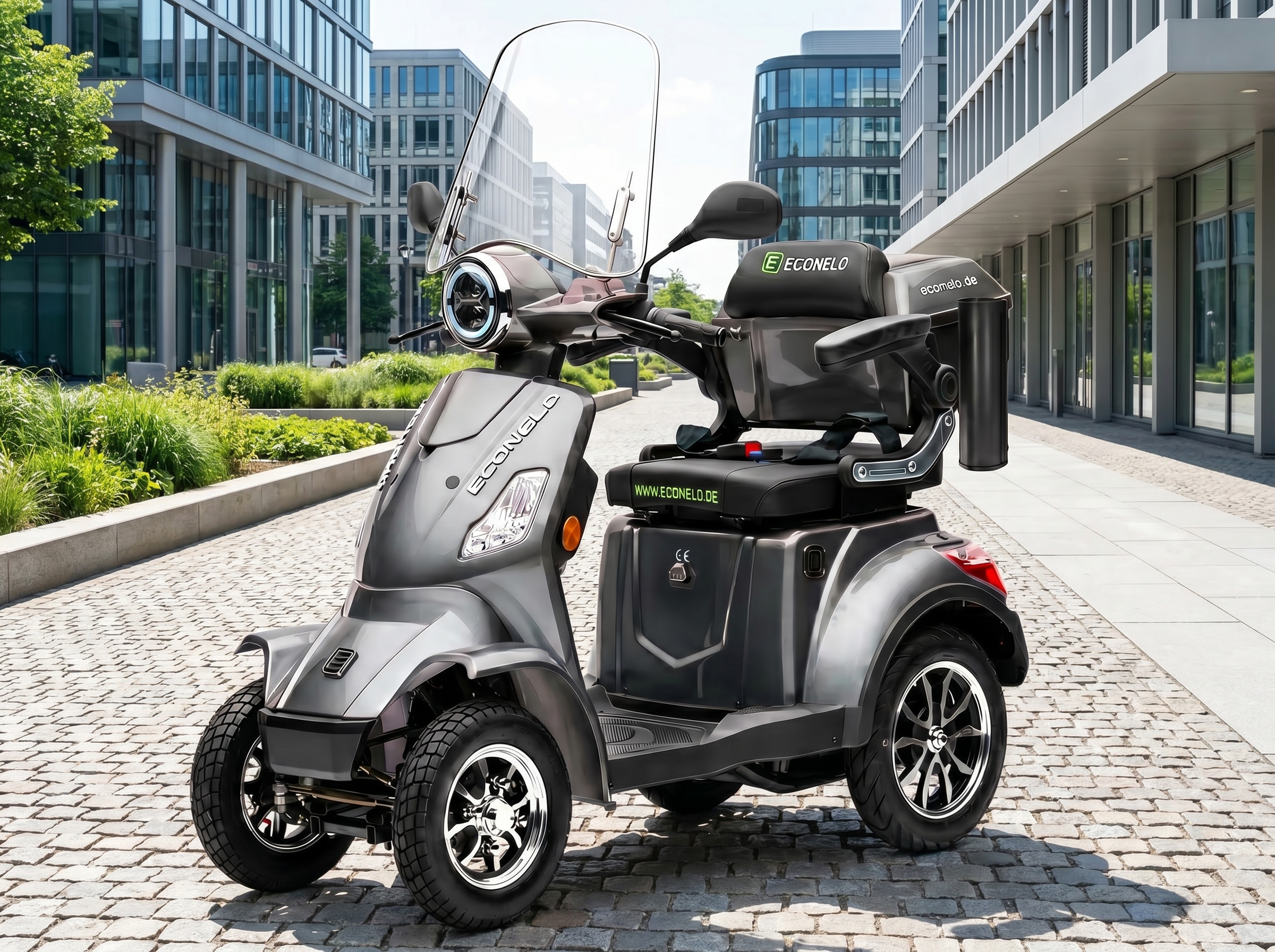 E-Seniorenmobil Venezia Lithium grau im Alltag