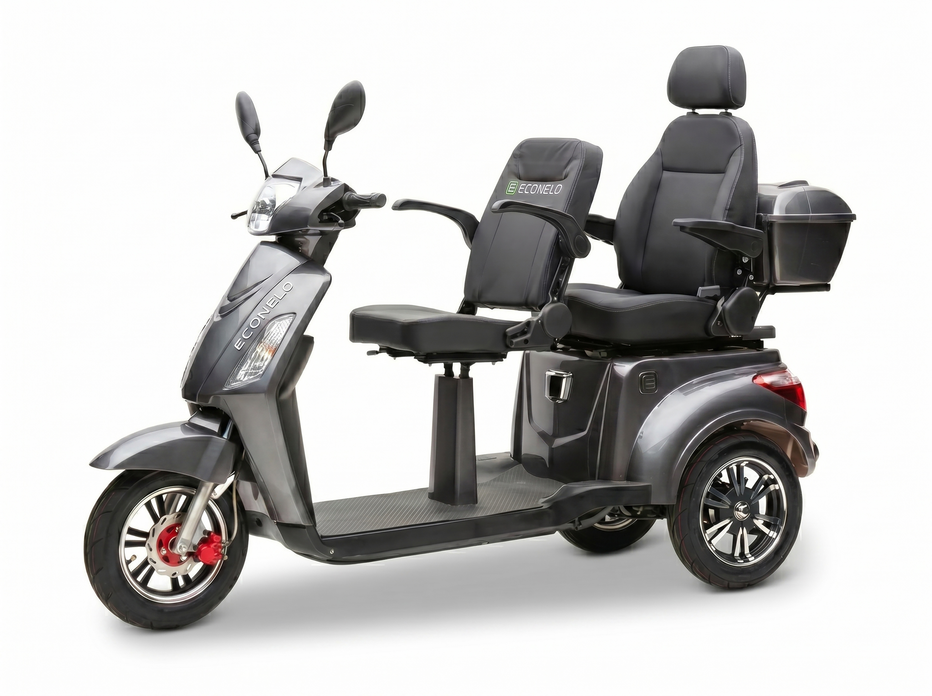 E-Seniorenmobil Billy 2.0, Blei-Akku, 3-Rad, 1000 Watt, Komfort-Sitz, Grau