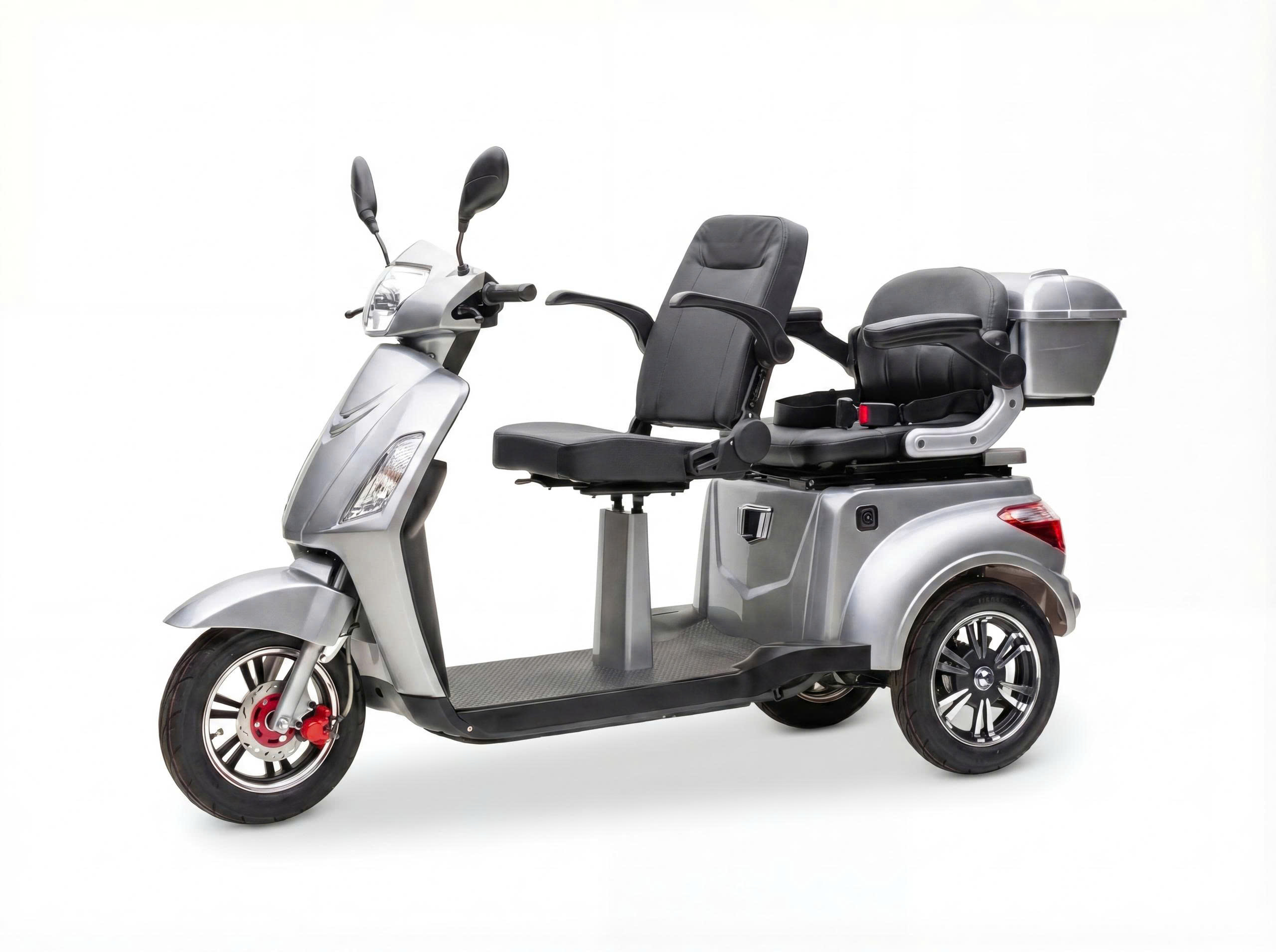 E-Seniorenmobil Billy 2.0, Lithium-Akku, 3-Rad, 1000 Watt, Silber