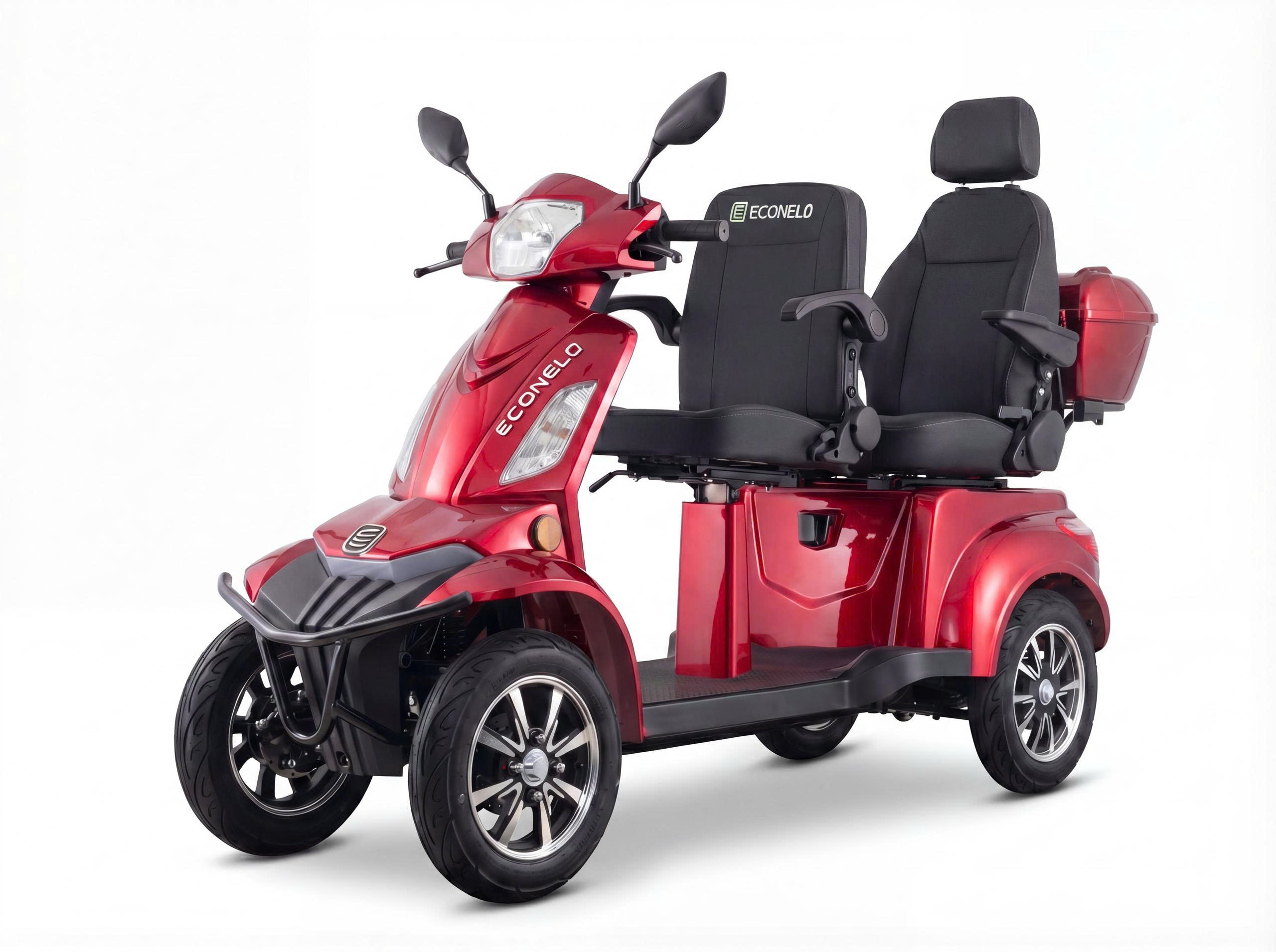 E-Seniorenmobil Vista Quarter-1L, Blei-Akku, 4-Rad, 1000 Watt, groß Sitz, Rot